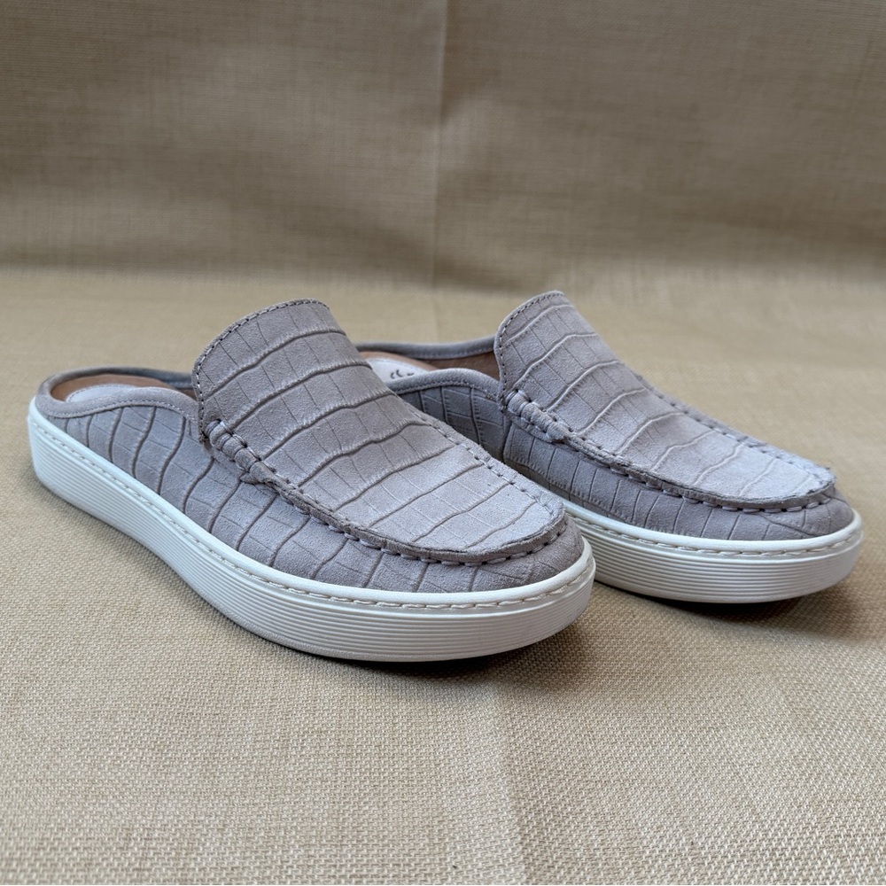 Sofft Cream/Egg Leather Slip On Mule Sneakers - Picture 7 of 11